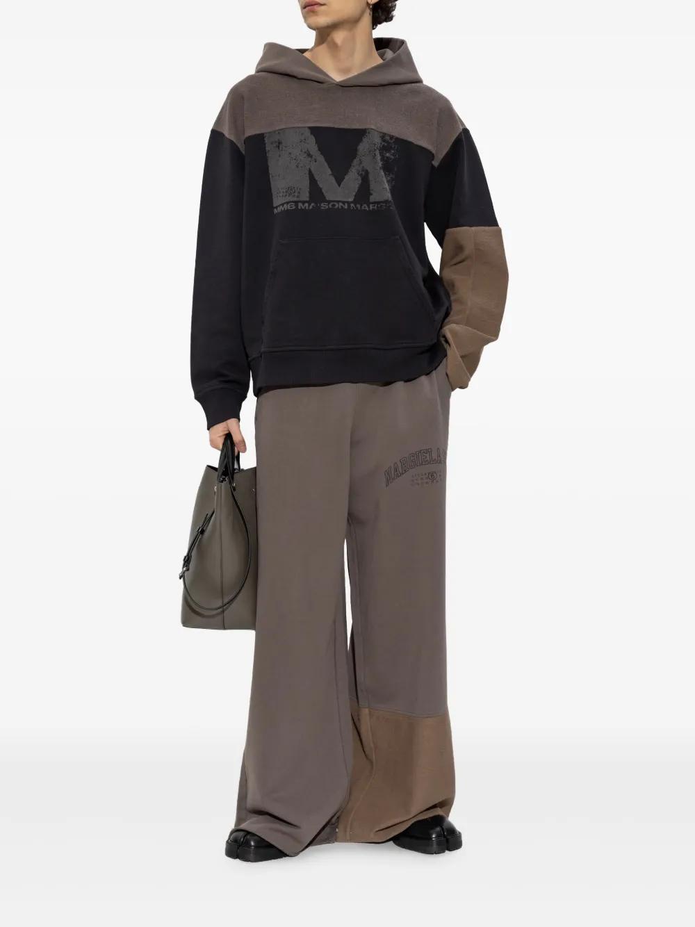 MM6 Maison Margiela wide-leg track pants - Bruin