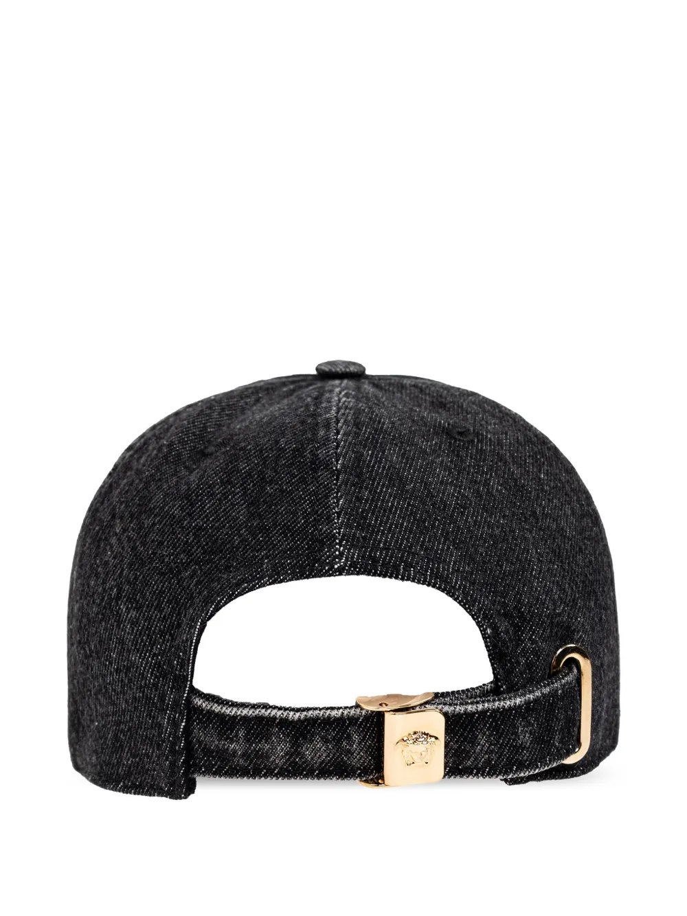 Versace logo-embossed denim cap - Grijs