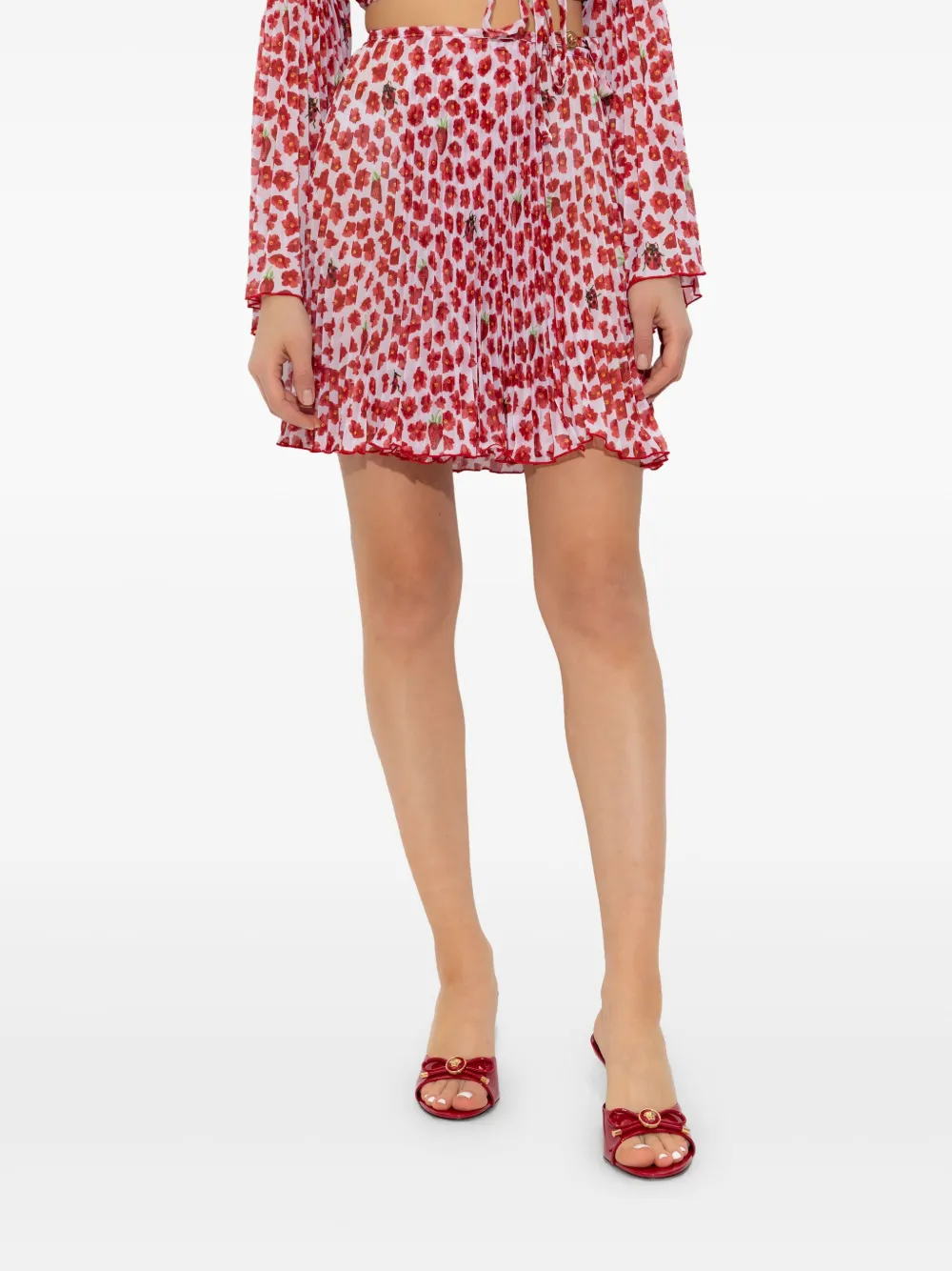 Versace Pareo met bloemenpatroon Wit