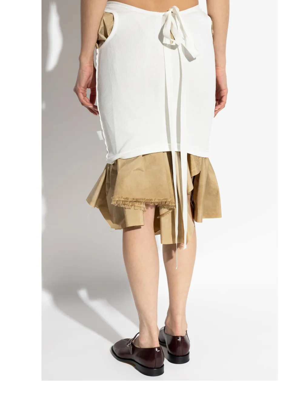 Maison Margiela Gelaagde knielange rok Wit