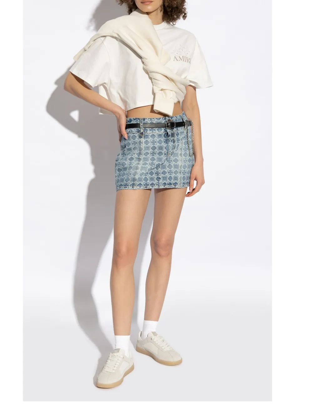 Amiri Round Head Low-cut Sneakers In Nude