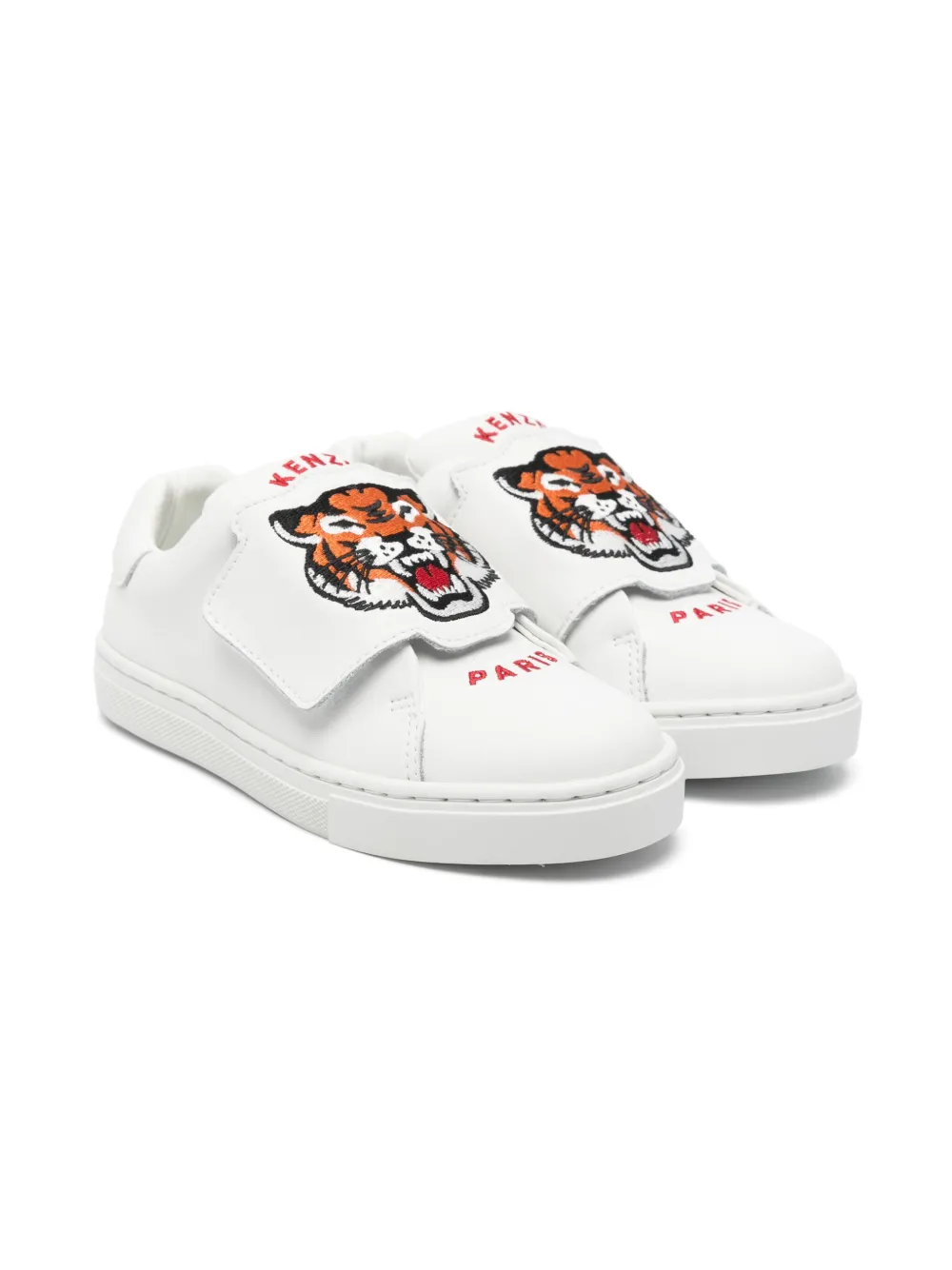 Kenzo Kids Tiger-Head-motif sneakers White