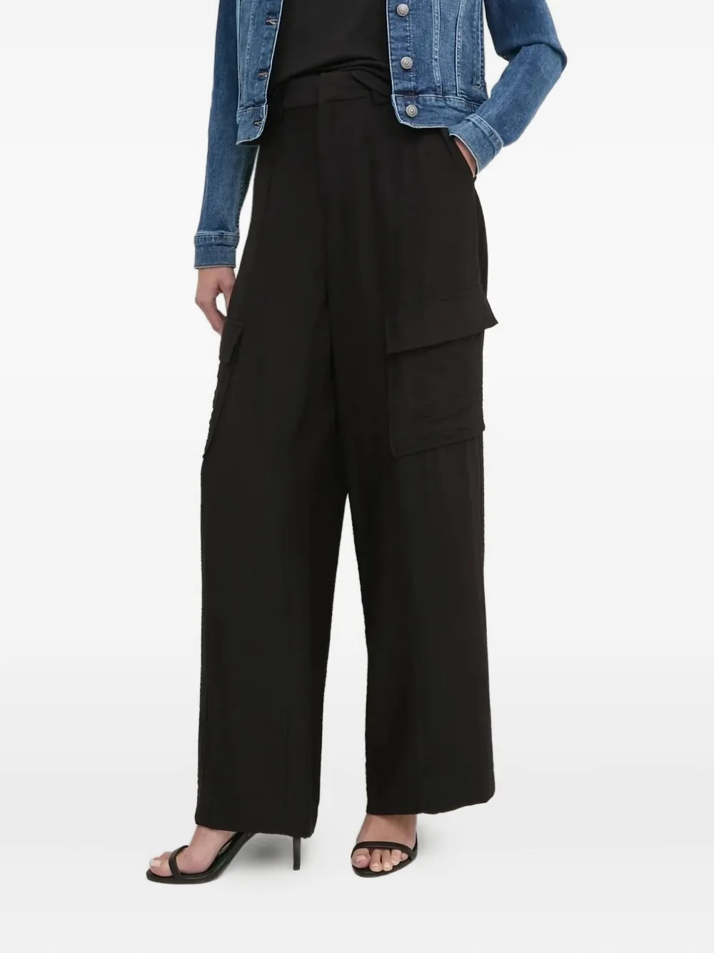DKNY cargo pocket trousers - ブラック DKNY cargo pocket trousers - ブラック