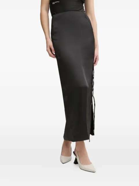 Karl Lagerfeld Jeans satin side-lace skirt