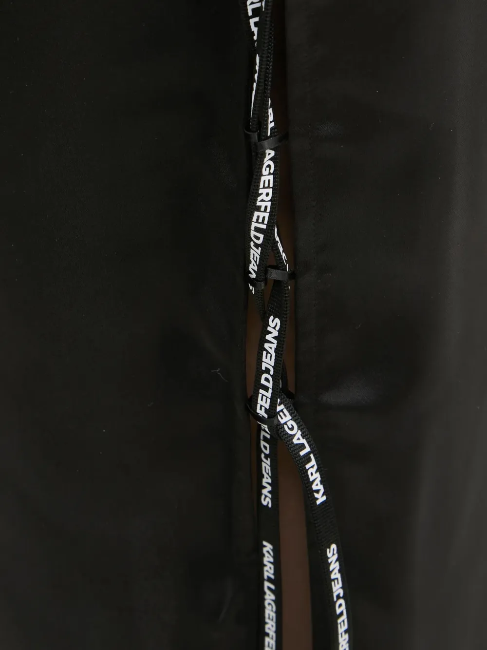 Karl Lagerfeld Jeans Satijnen rok met kant Zwart