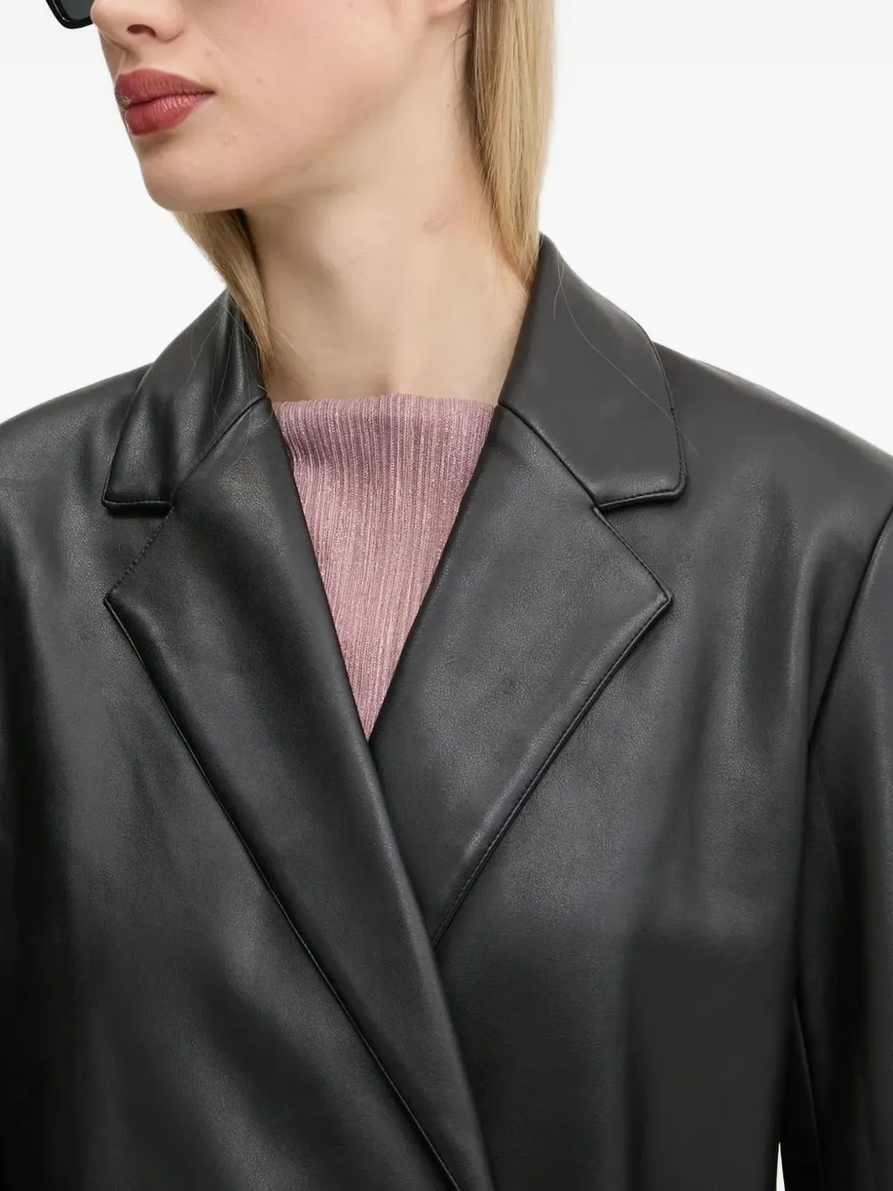 Karl Lagerfeld Jeans Blazer met ceintuur en logo Zwart