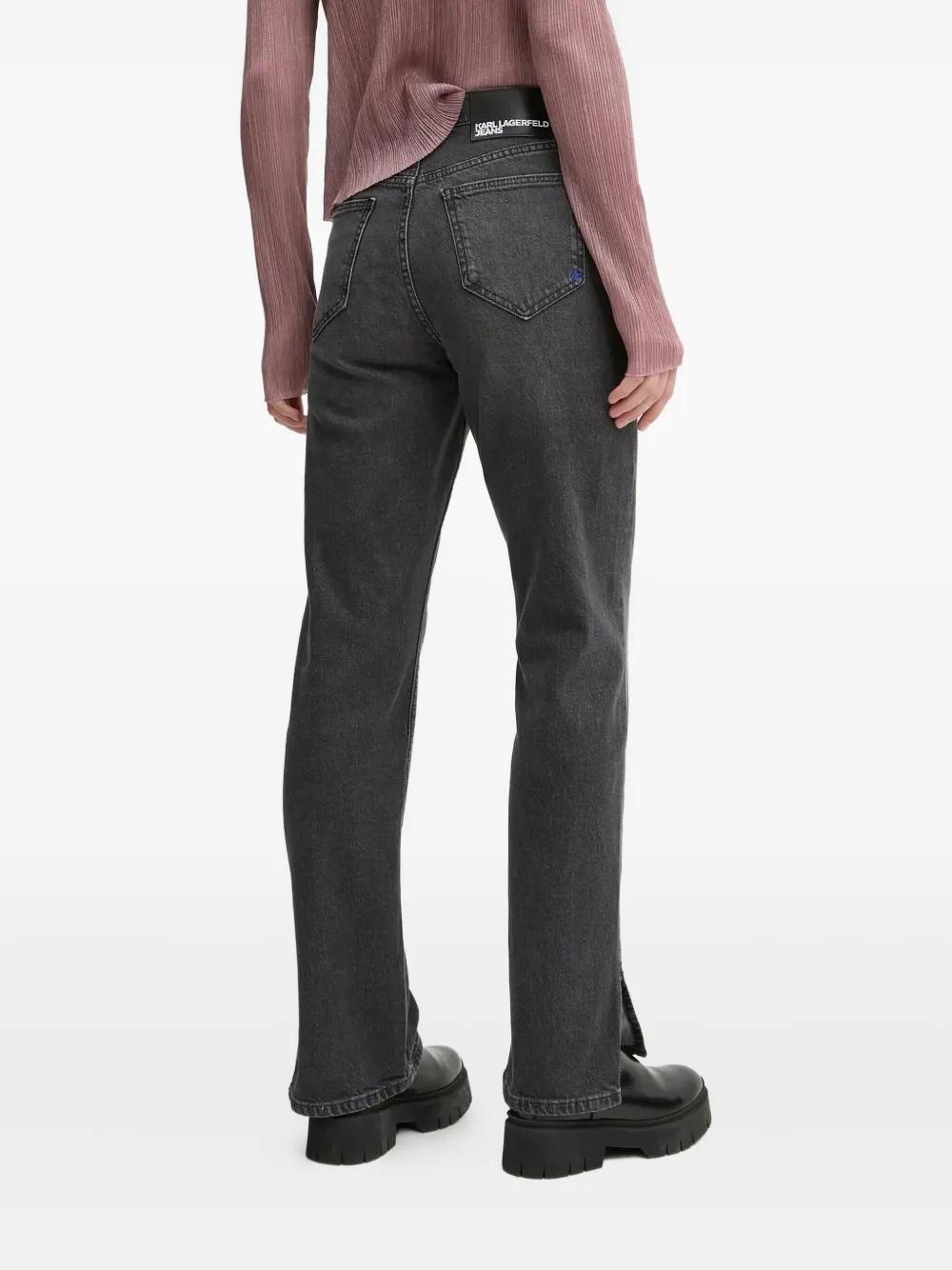 Karl Lagerfeld Jeans side-slit jeans - Zwart