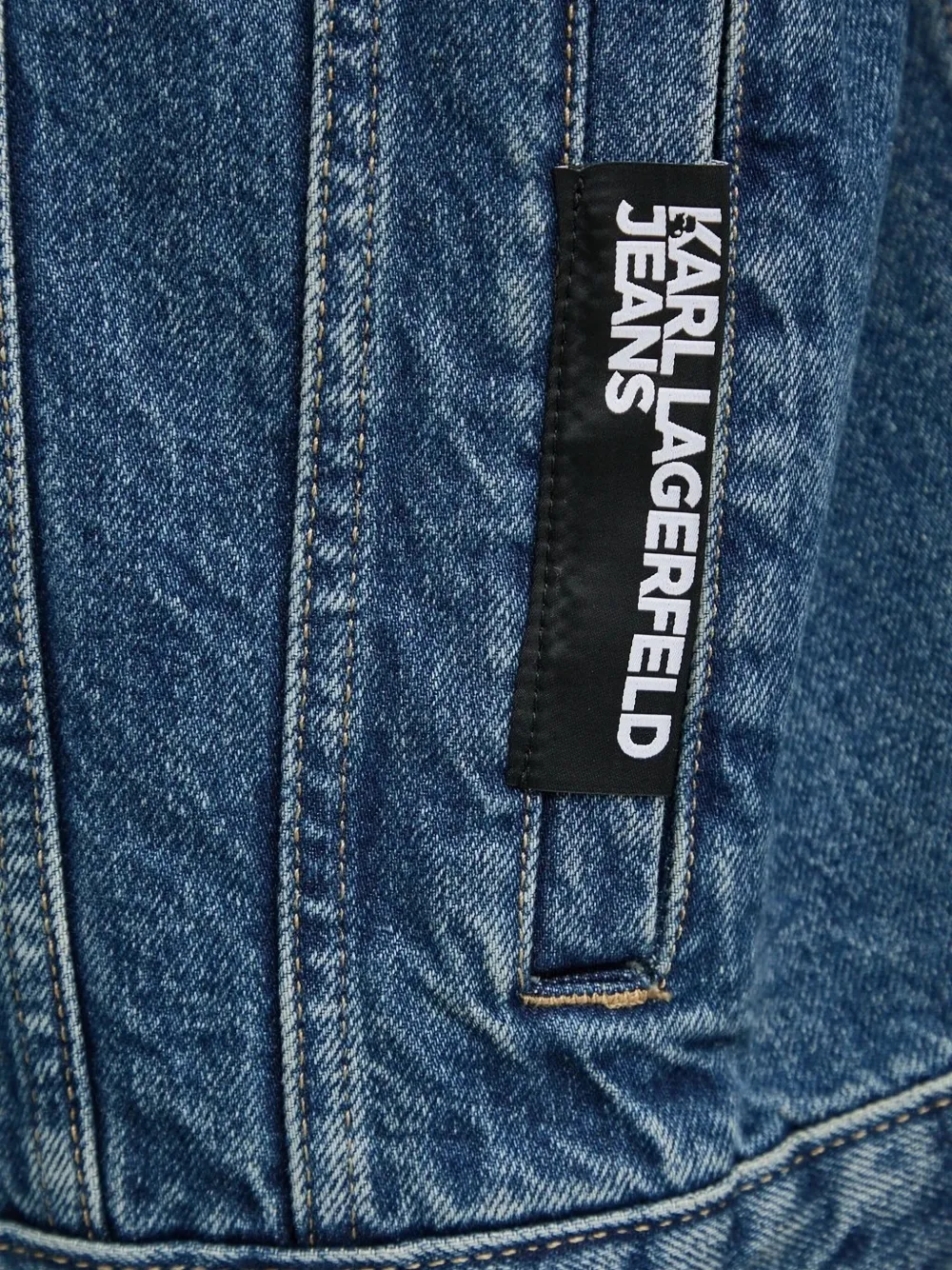 Karl Lagerfeld Jeans Denim jack met logoprint Blauw