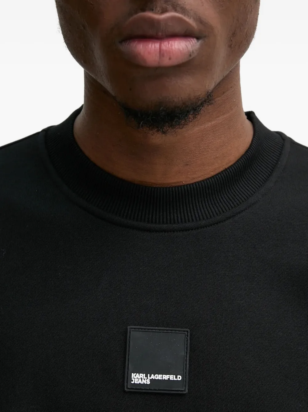 Karl Lagerfeld Jeans Sweater met logoplakkaat Zwart