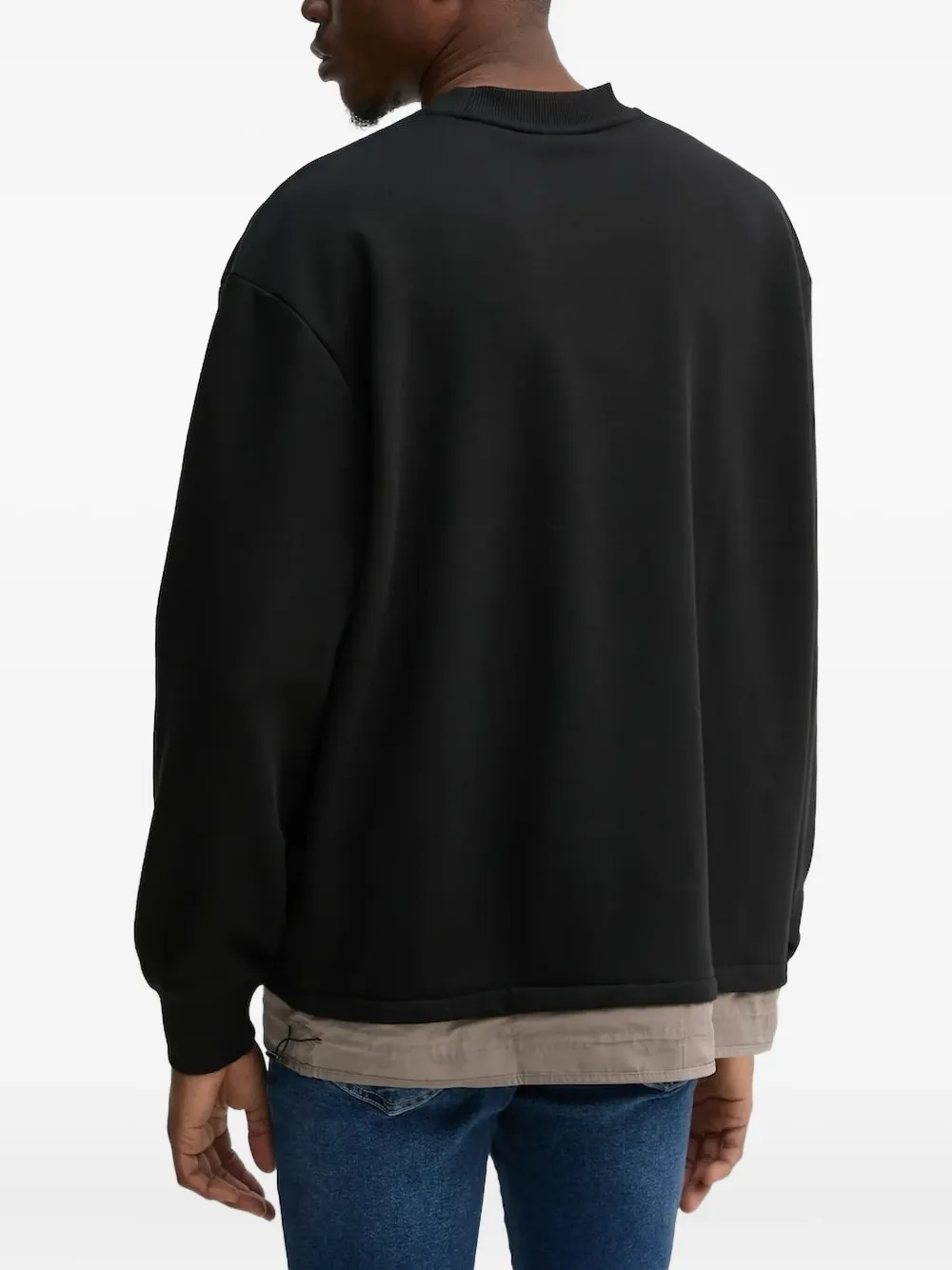 Karl Lagerfeld Jeans logo-plaque sweatshirt - Zwart