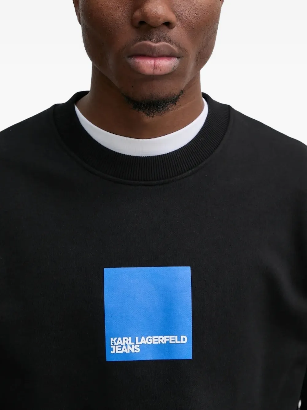 Karl Lagerfeld Jeans Sweater met logopatch Zwart