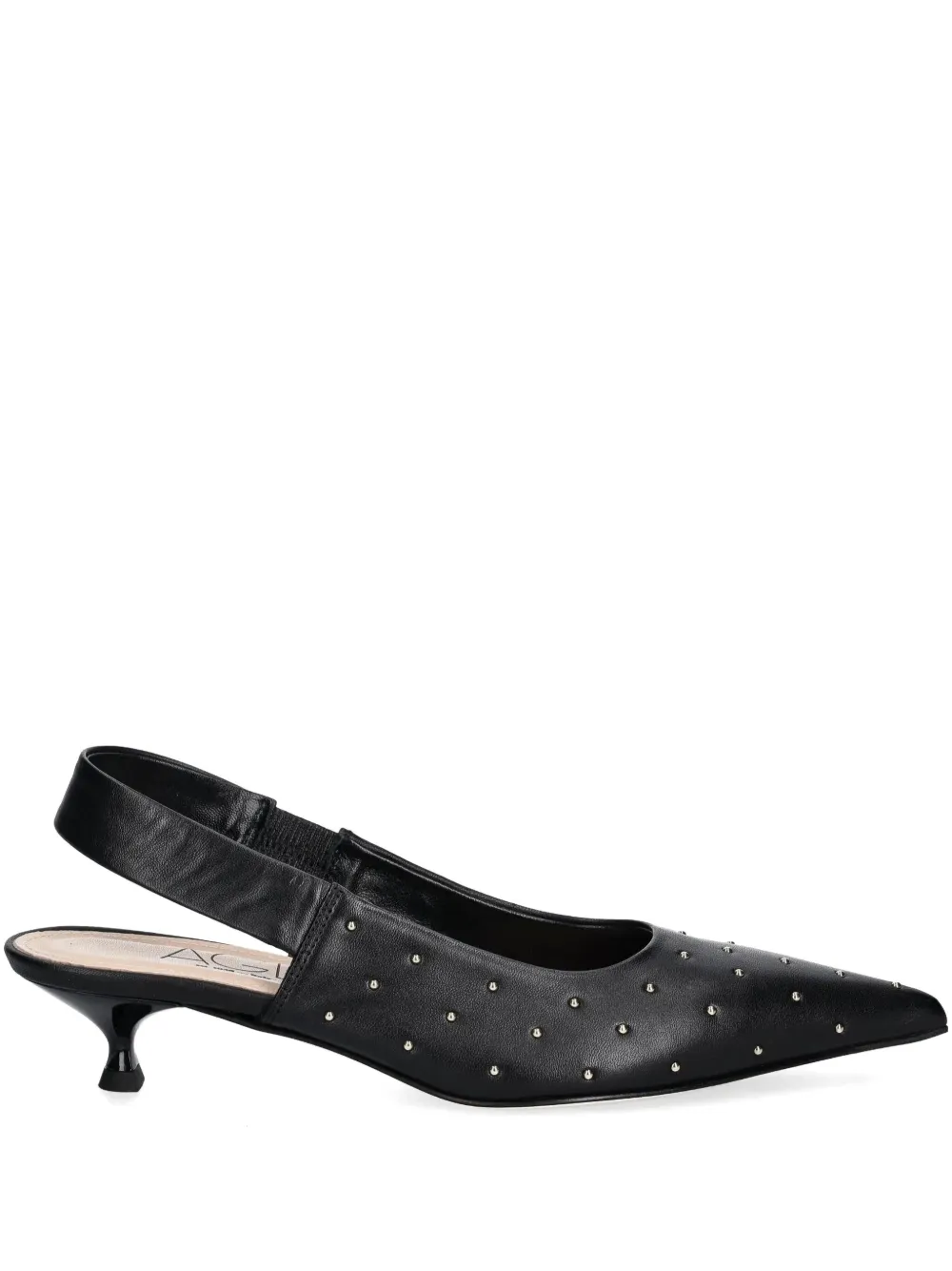 AGL 45mm micro-stud embellished pumps Black