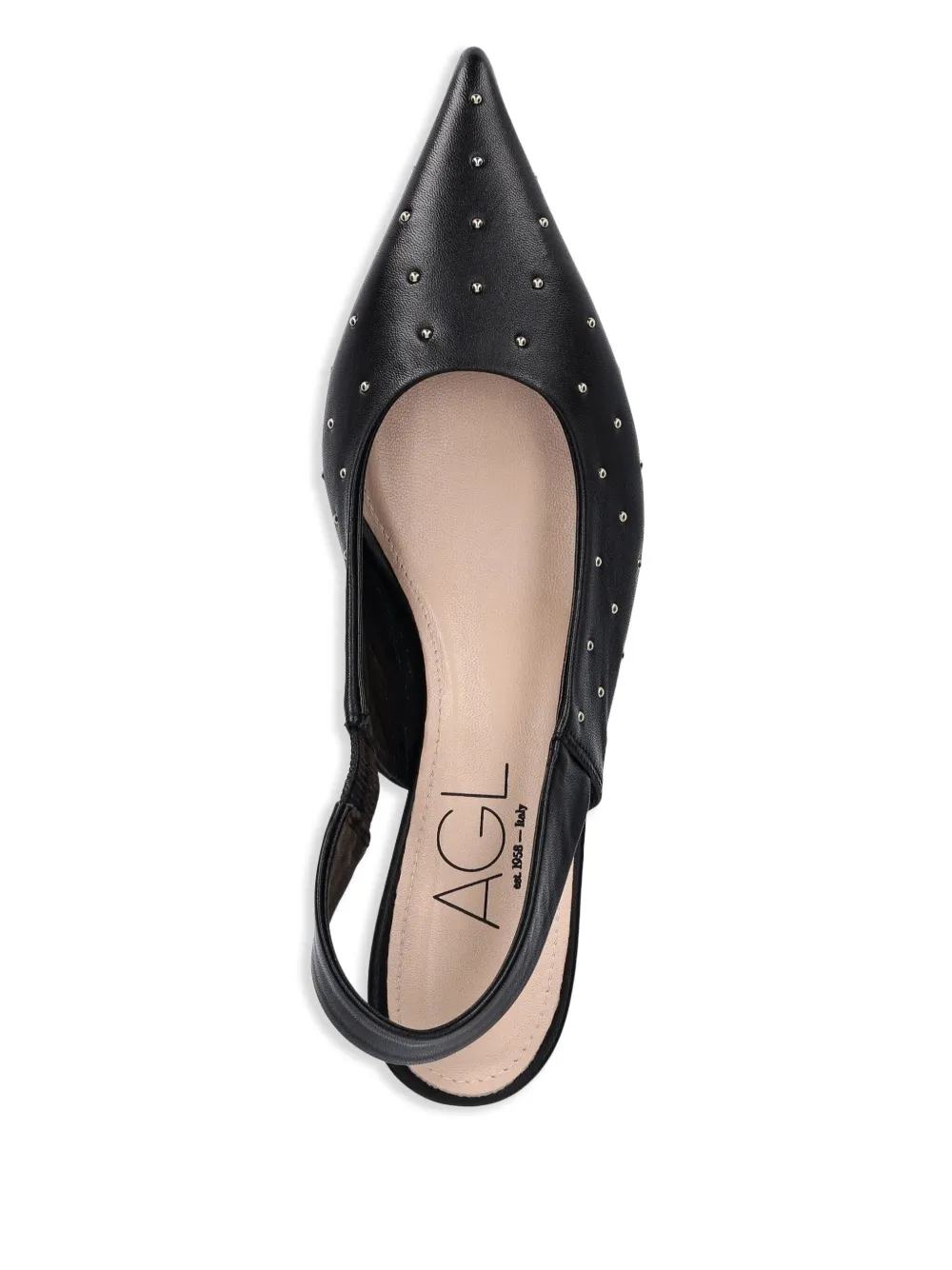 AGL 45mm micro-stud embellished pumps Black