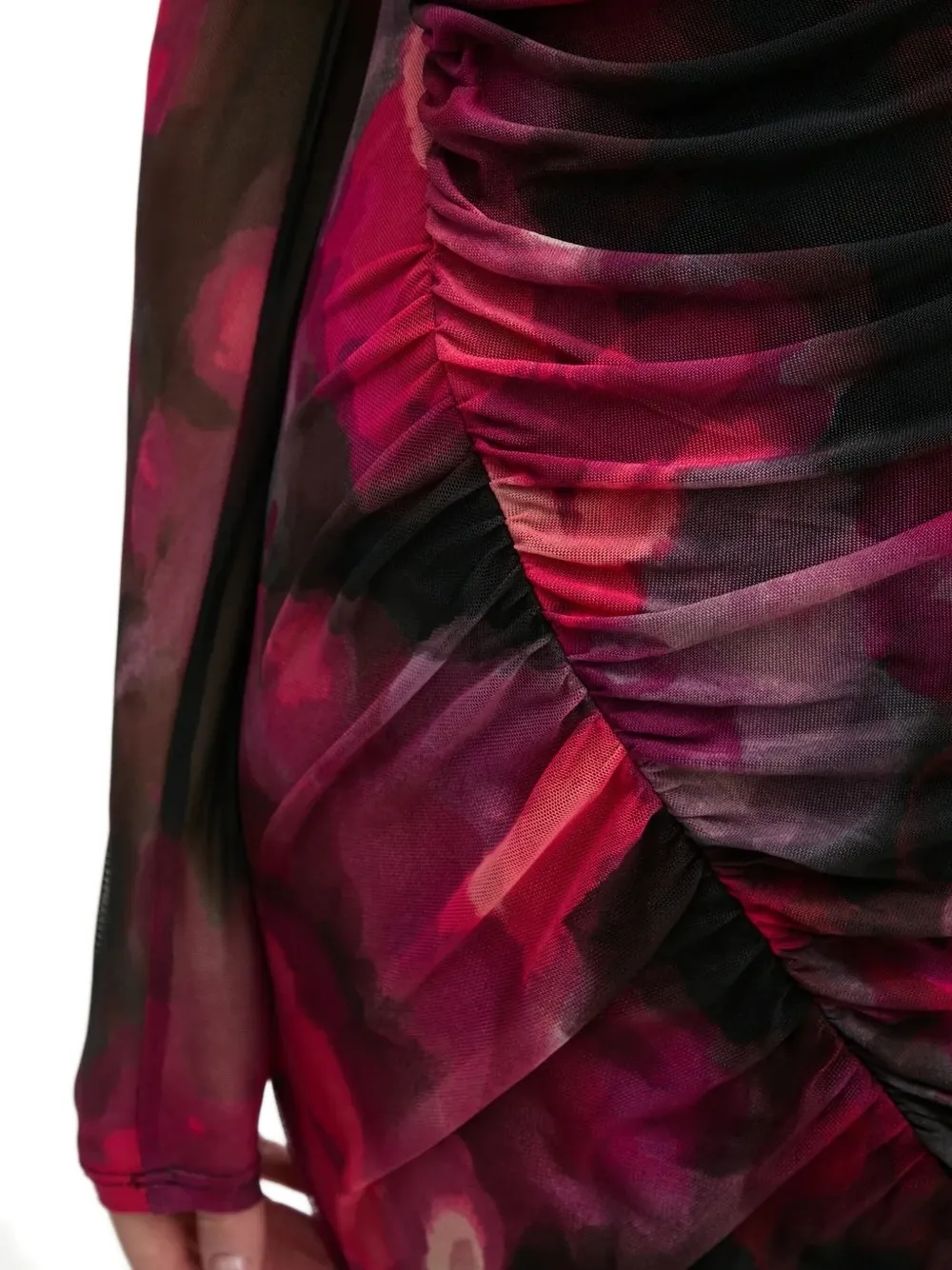 DKNY Midi-jurk met bloemenprint Zwart