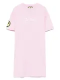 Barrow kids raised-logo dress - Pink