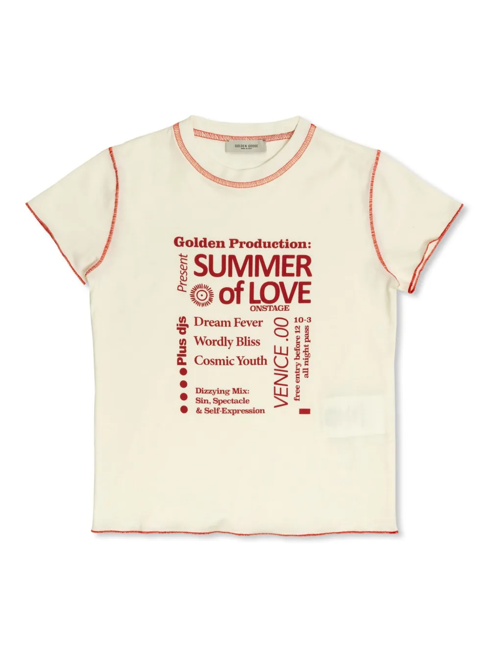 Golden Goose Kids Katoenen T-shirt Wit