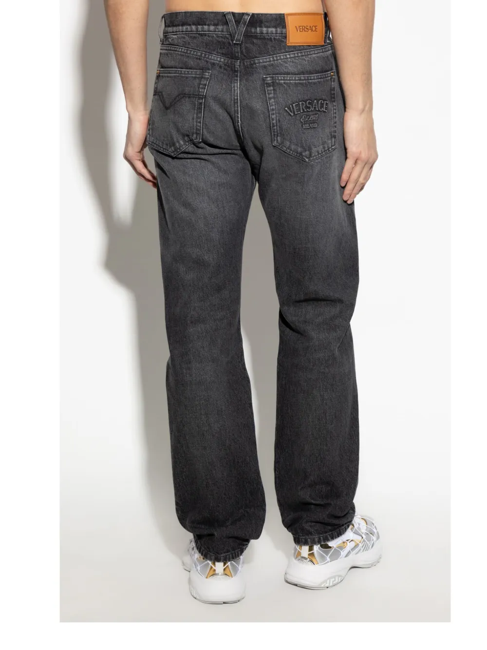 Versace Jeans met geborduurd logo Zwart