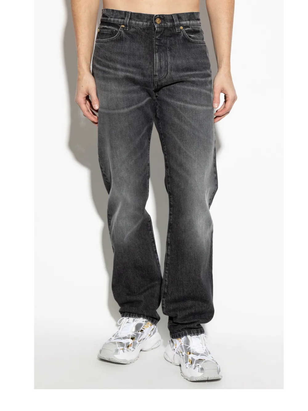 Versace Jeans met geborduurd logo Zwart