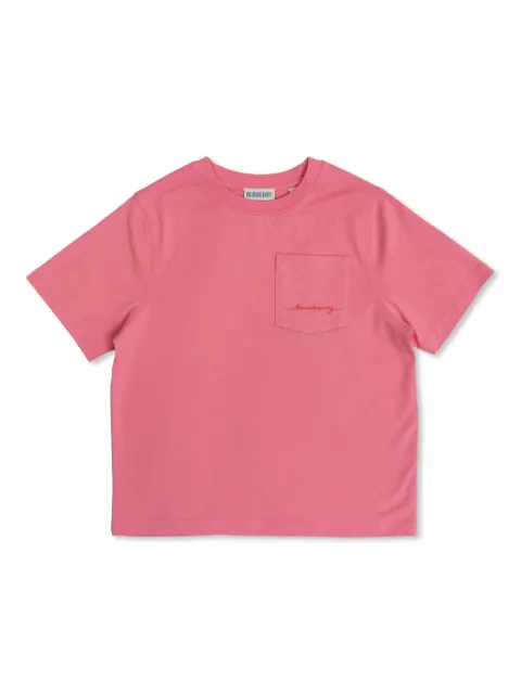 Burberry Kids تيشيرت بطبعة شعار الماركة