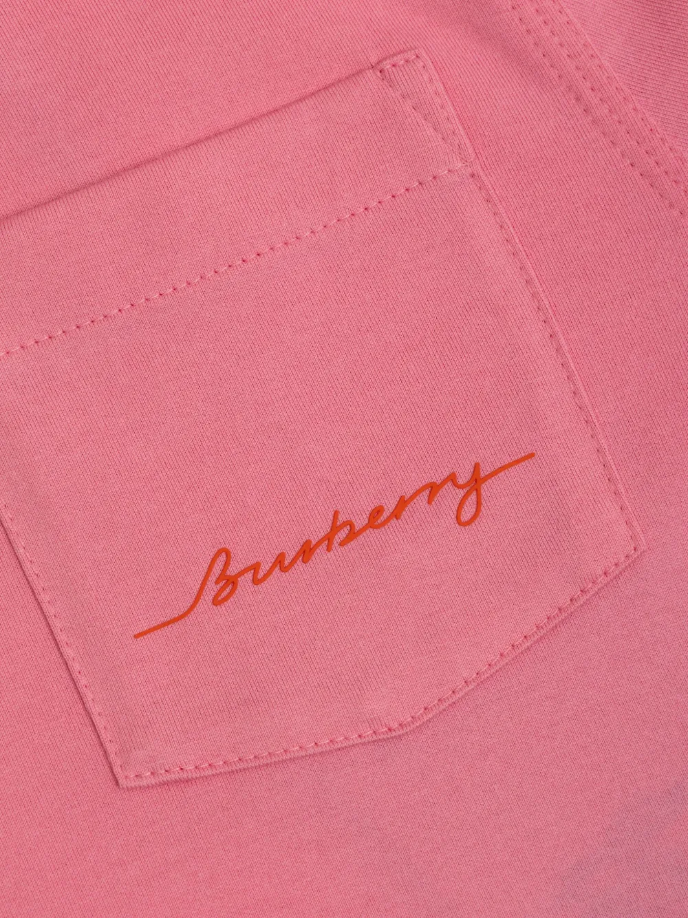 Burberry Kids T-shirt met logoprint Roze