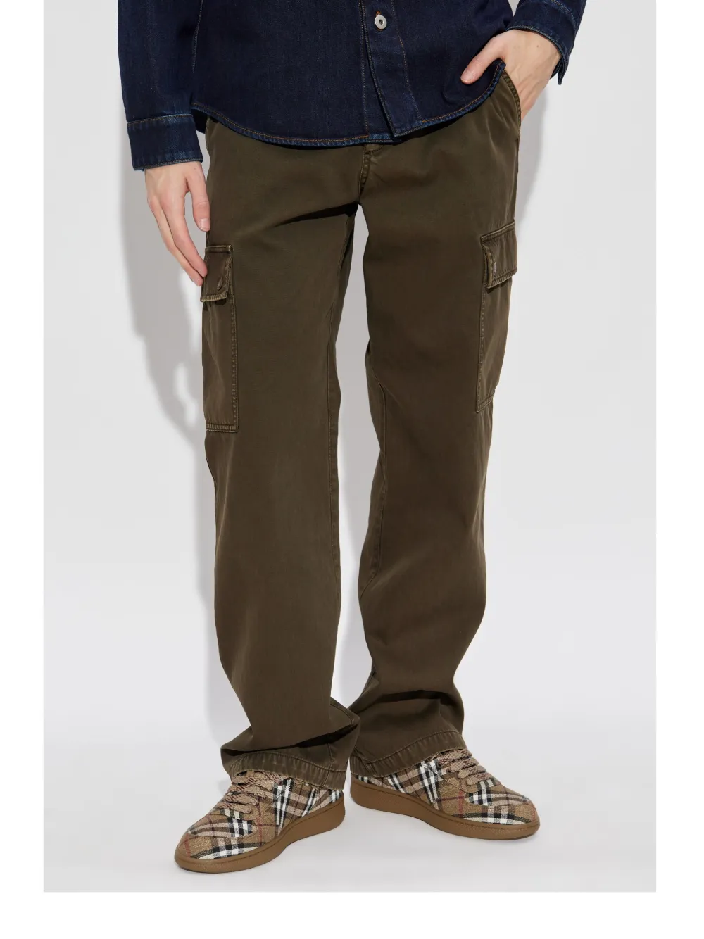 Burberry Straight cargo broek Bruin