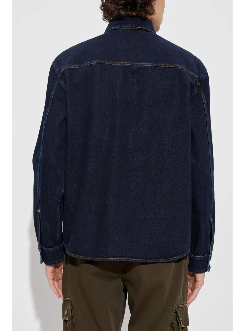 Burberry Overhemd met geborduurd logo Blauw