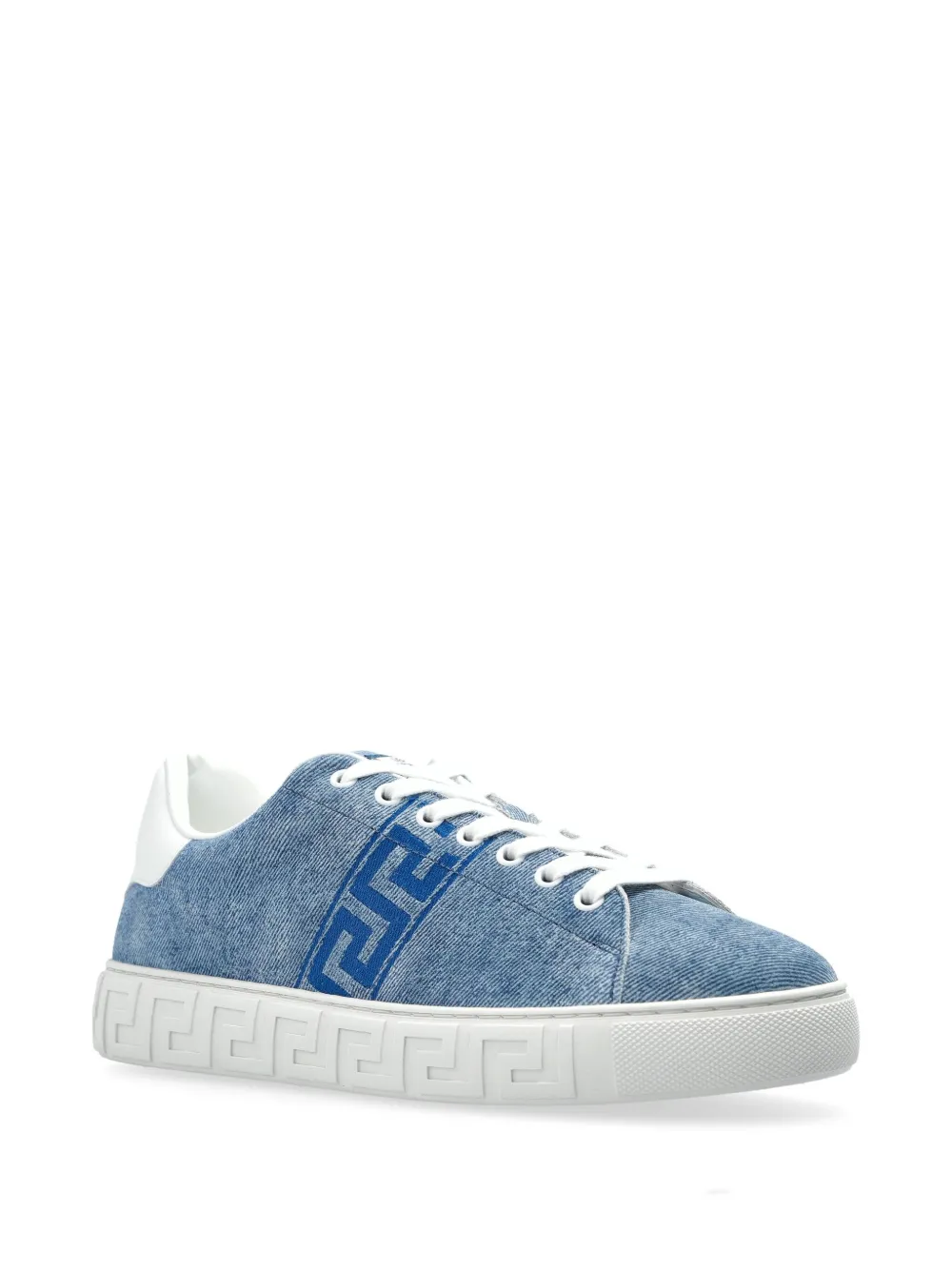 Versace Greca-detail sneakers - Blauw