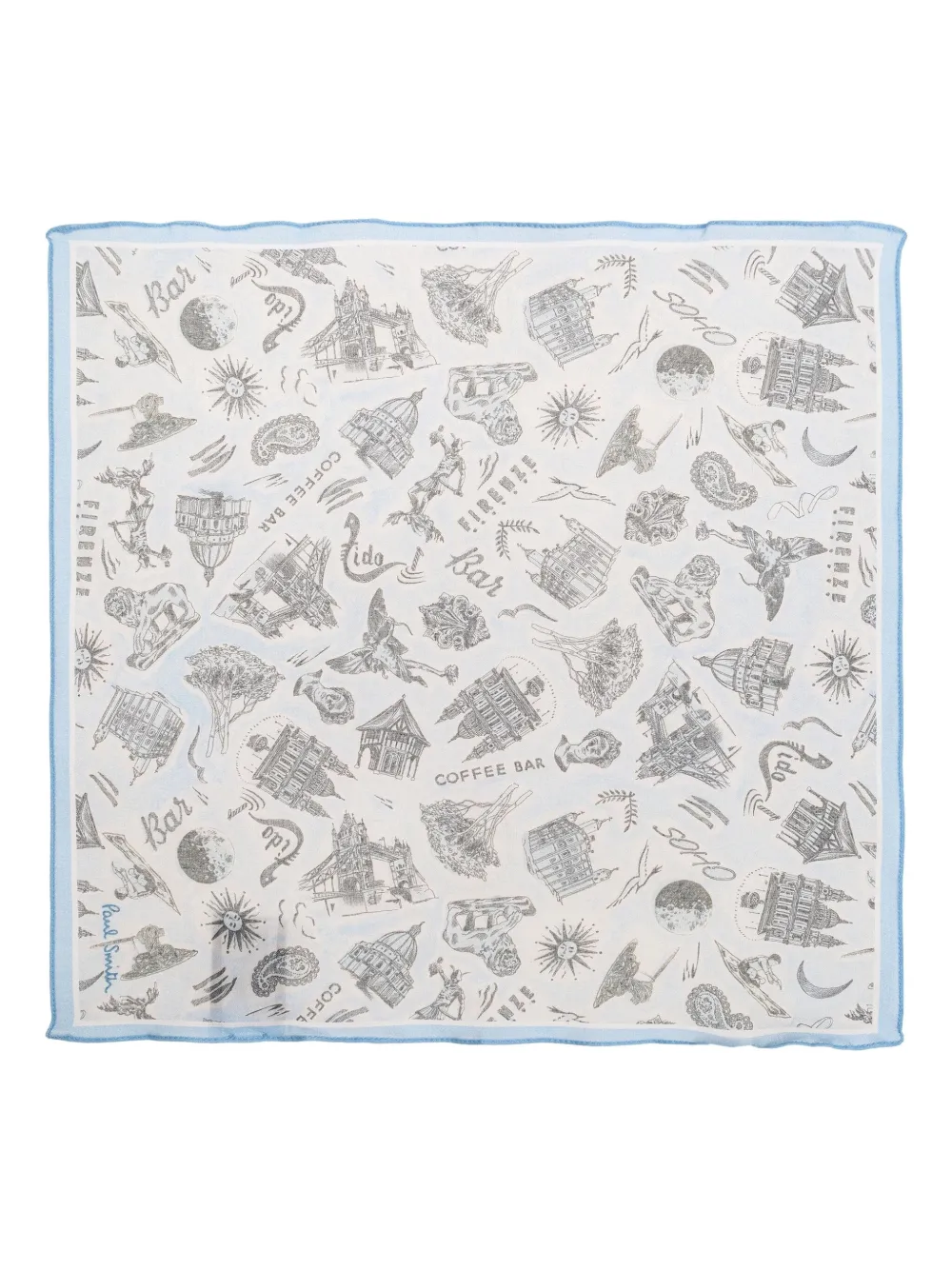 Paul Smith graphic-print scarf | White | Image 1