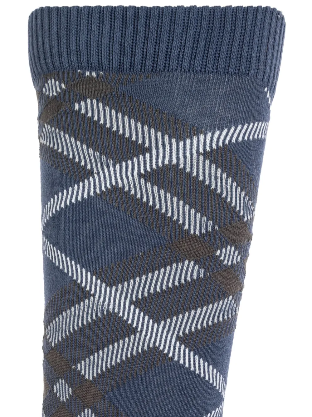 Burberry Check-pattern socks - Blauw