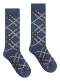 Burberry Check-pattern socks - Blue