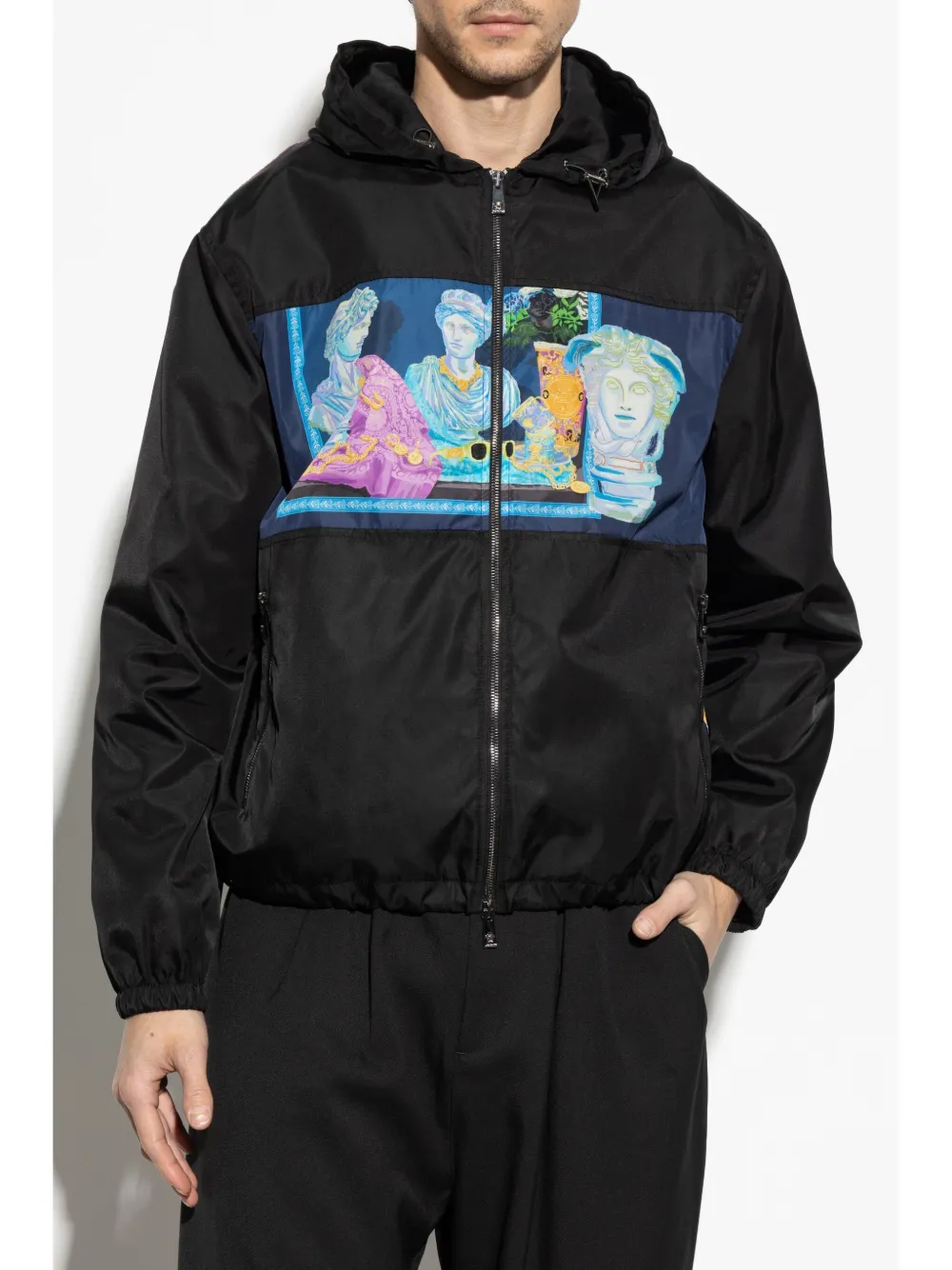 Versace Trainingsjack met print Zwart