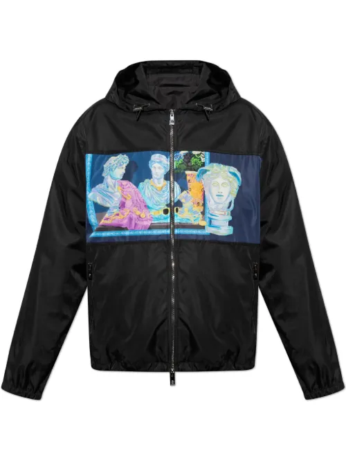 Veste zippée à imprimé statue - Versace - Modalova