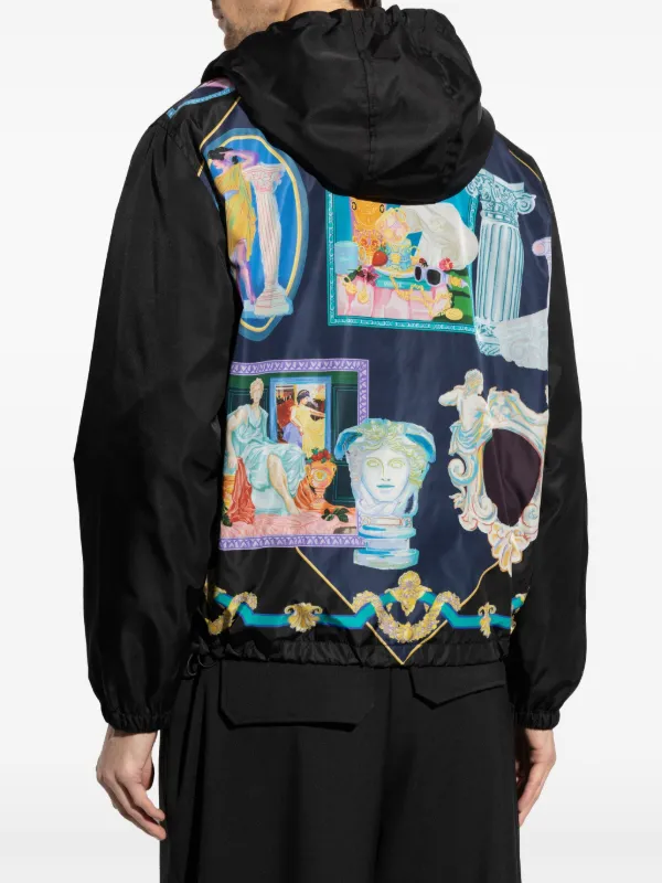 Versace プリント トラックジャケット | ブラック | FARFETCH JP
