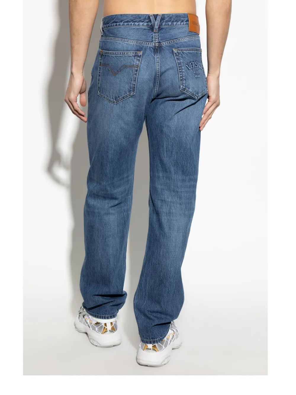 Versace Jeans met logopatch Blauw