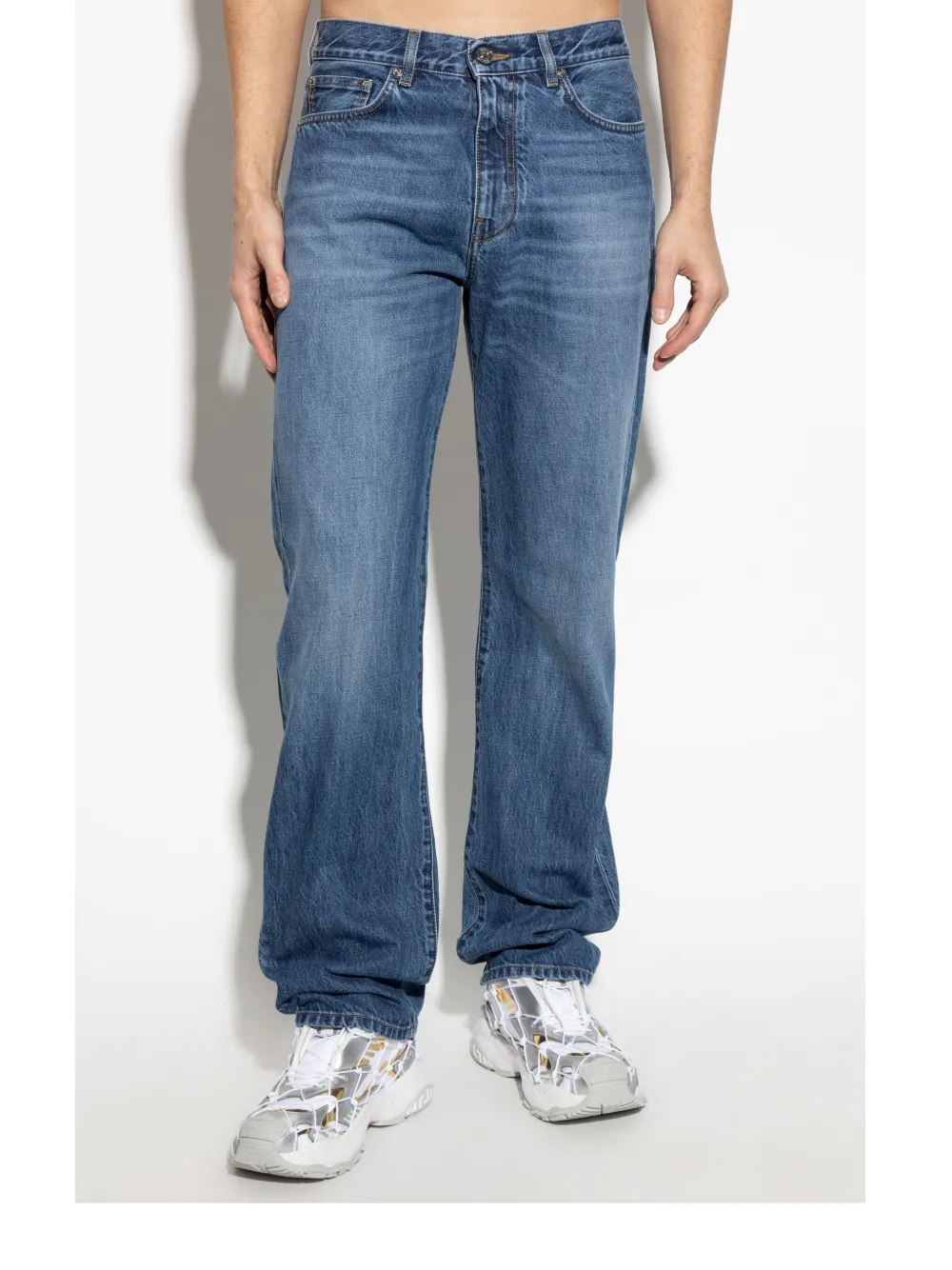 Versace Jeans met logopatch Blauw