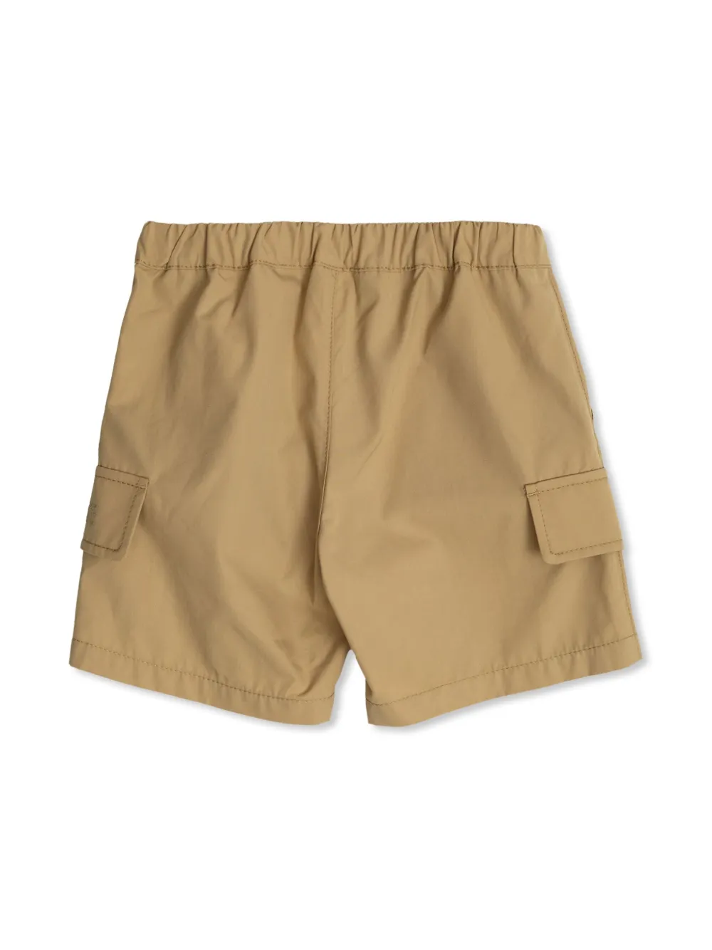 Versace Kids stitch-logo cotton shorts - Bruin