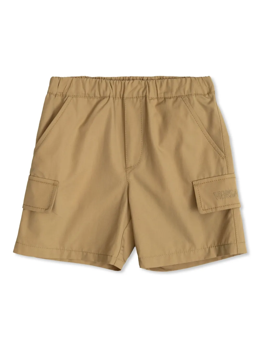 Versace Kids Katoenen shorts met gestikt logo Bruin