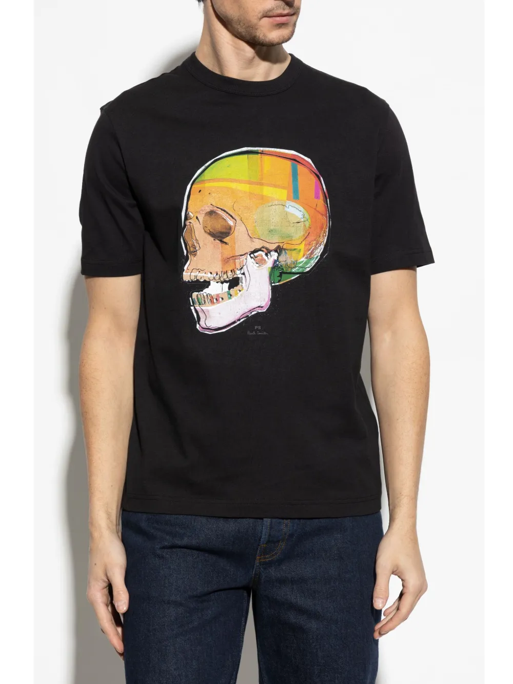 PS Paul Smith T-shirt met doodskopprint Zwart