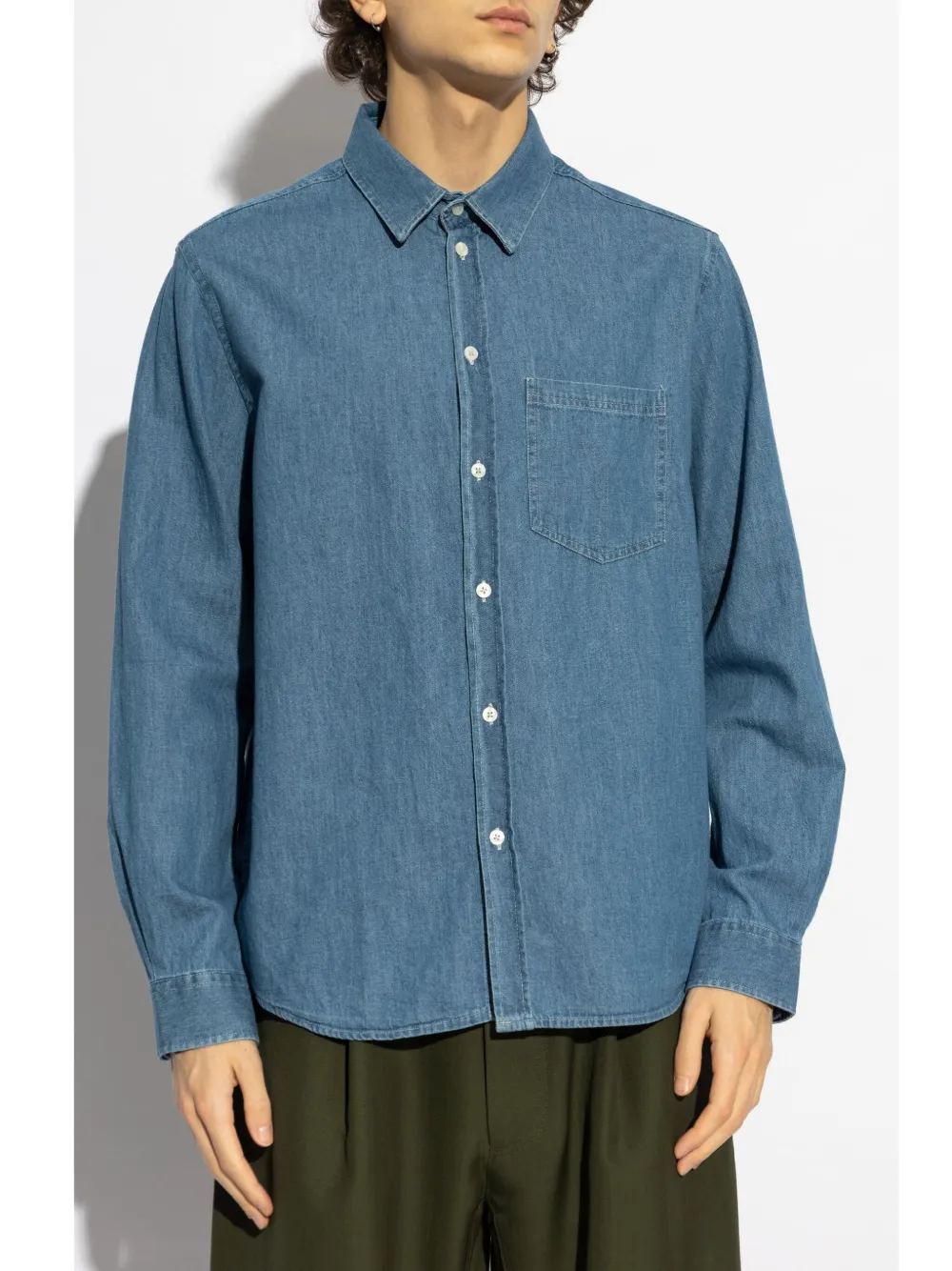 SAMSOE Saryan P overhemd Blauw