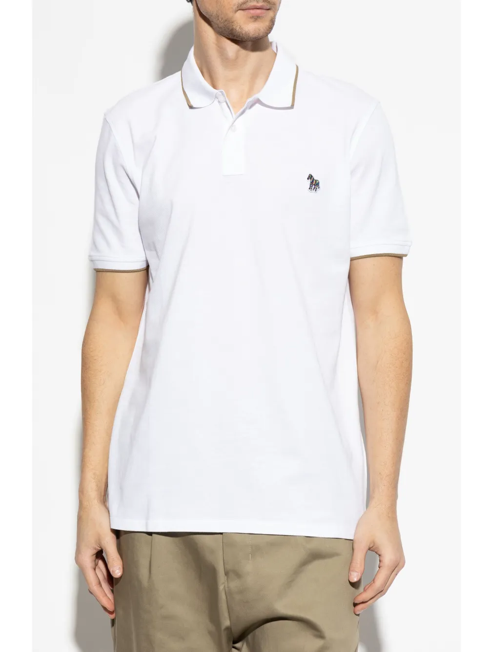 PS Paul Smith Poloshirt met zebra-applicatie Wit