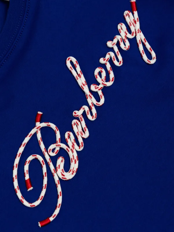 Burberry Kids logo-appliqué T-shirt | Blue | FARFETCH SG