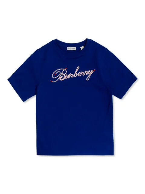 Burberry Kids logo-appliqué T-shirt