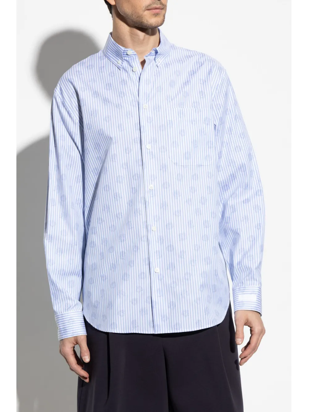 Versace T-shirt met Medusa print Blauw