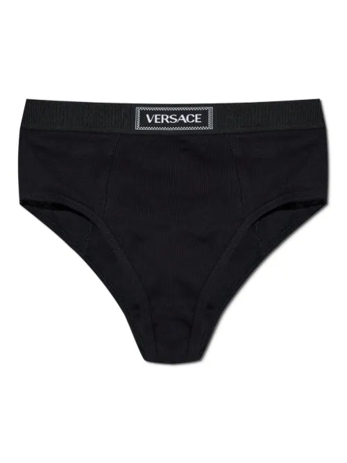 Versace slip à taille logo - Noir - Versace - Modalova