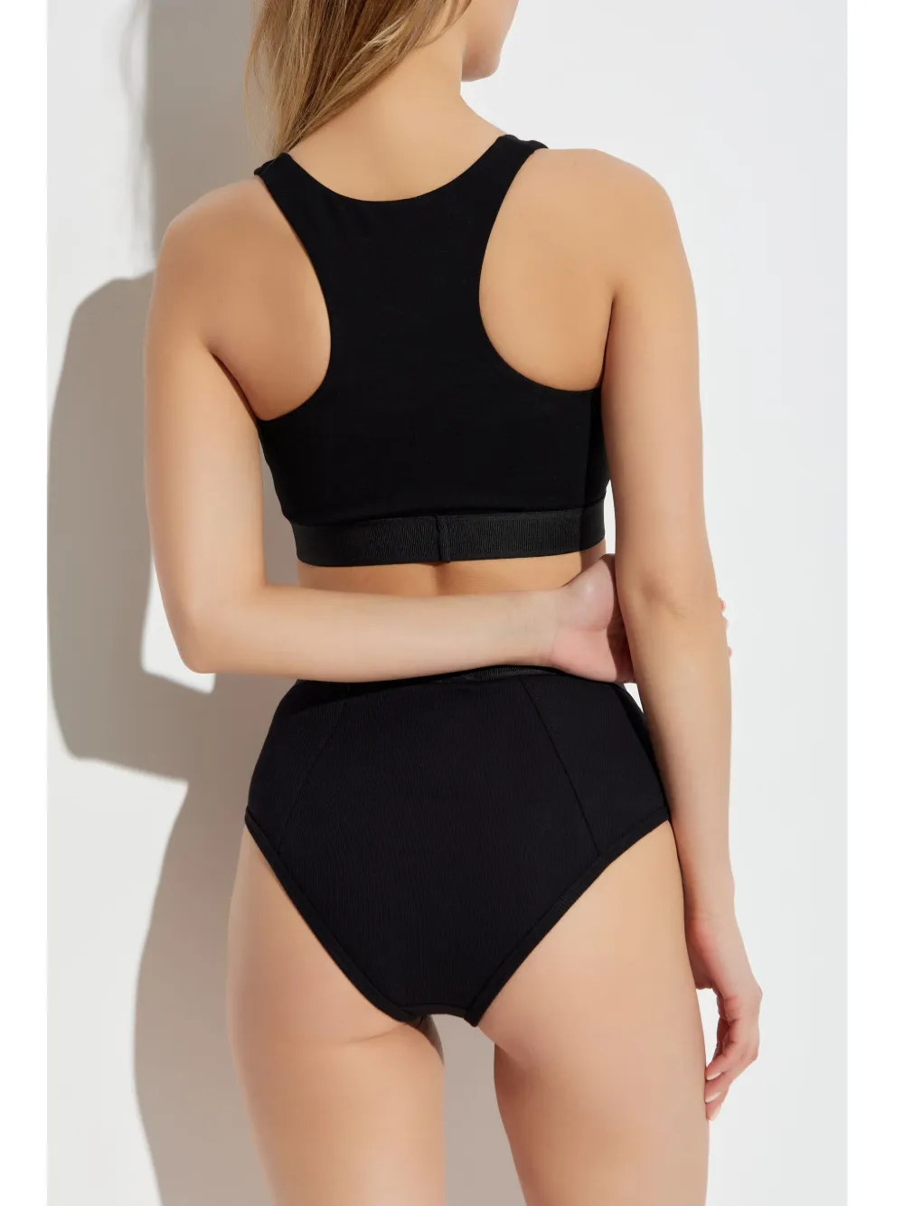 Versace Slip met logoband Zwart