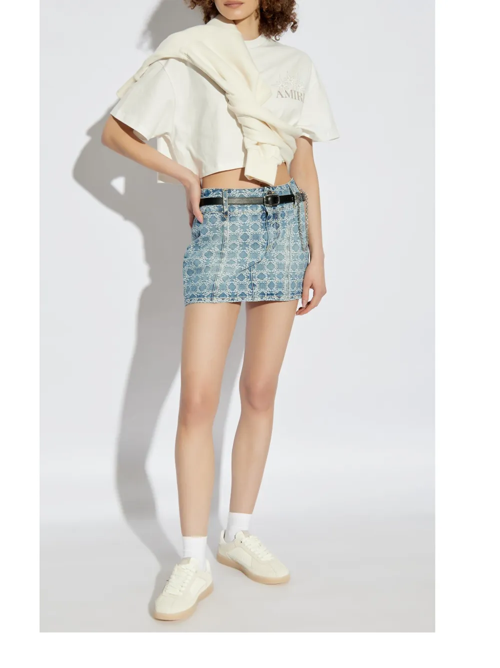 AMIRI denim mini skirt - Blauw