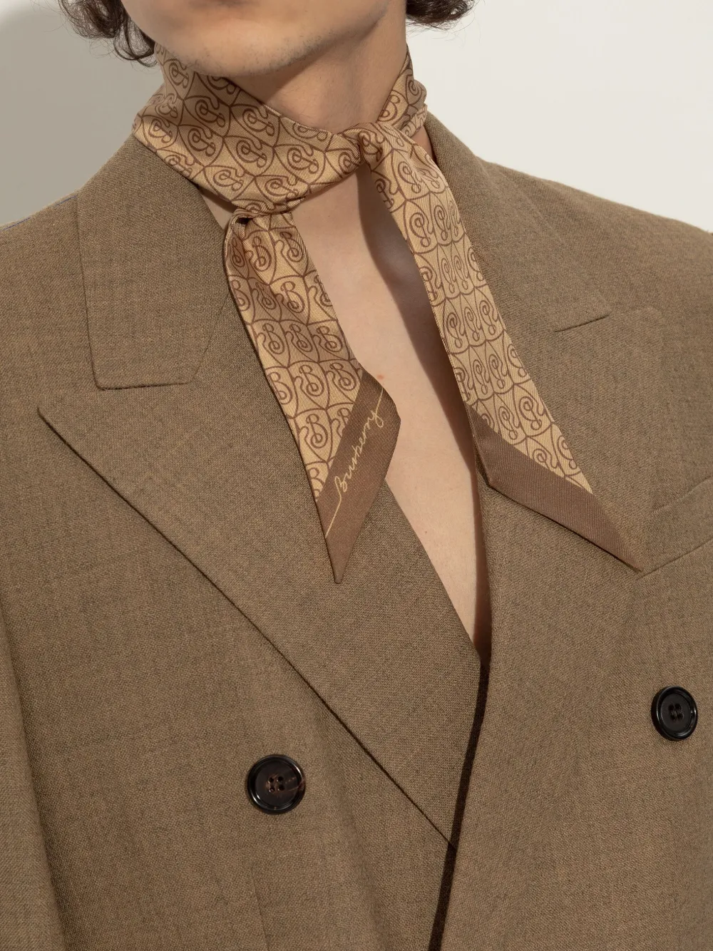 Burberry Sjaal met monogram-print Bruin