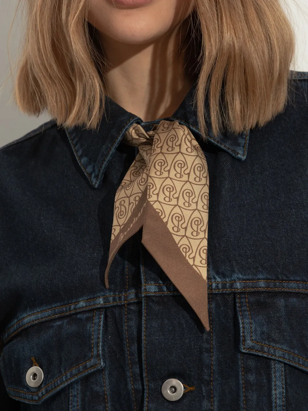 Burberry Sjaal met monogram-print Bruin