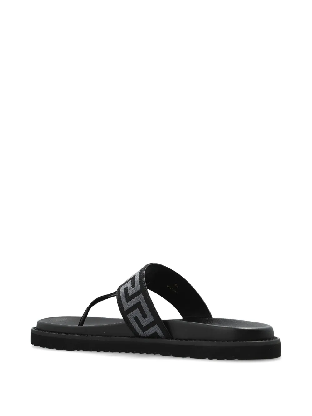 Versace Greca-patterned flip flops Black