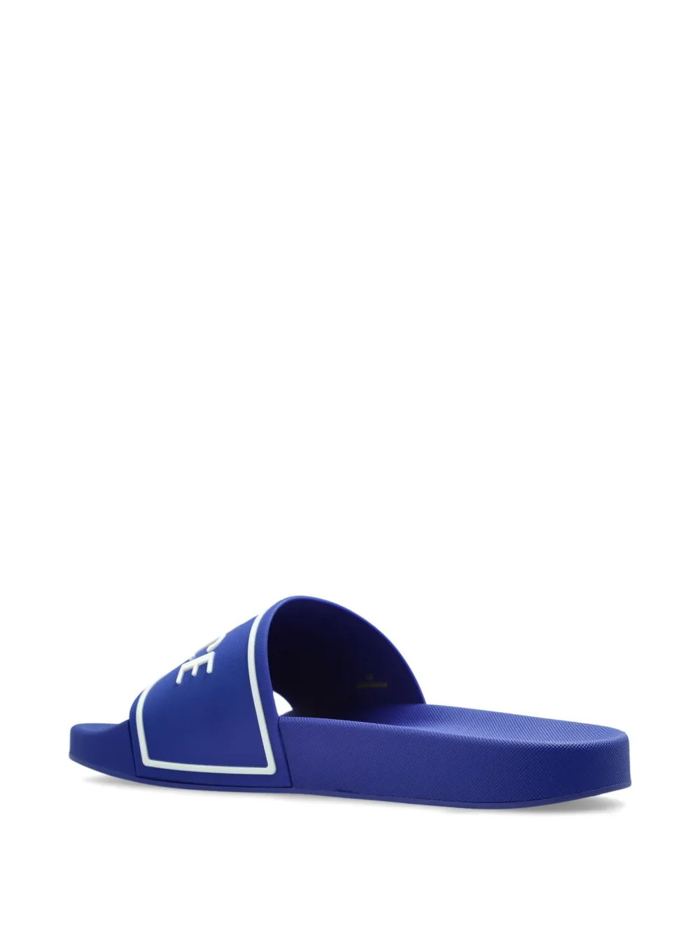 Versace logo-embossed pool slides Blue